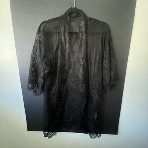 Elegant Black Lace Women Top